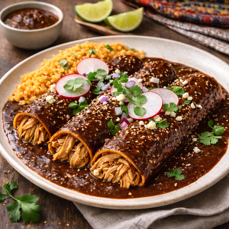 Chicken Mole Enchiladas